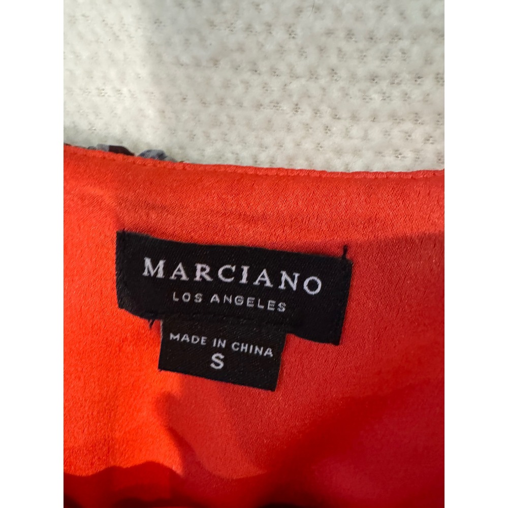 Marciano Los Angeles Red Floral Paisley High-Low Maxi Dress Small 83G7687068Z - Picture 2 of 4